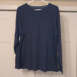 #60 3/$18 - Croft & Barrow Blue Long Sleeve Top Size 1X